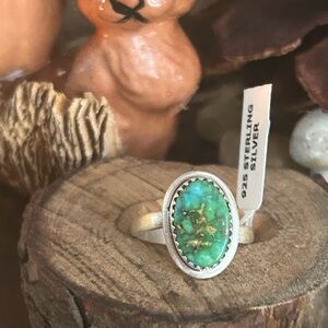925 Sterling stunning Sonoran turquoise ring